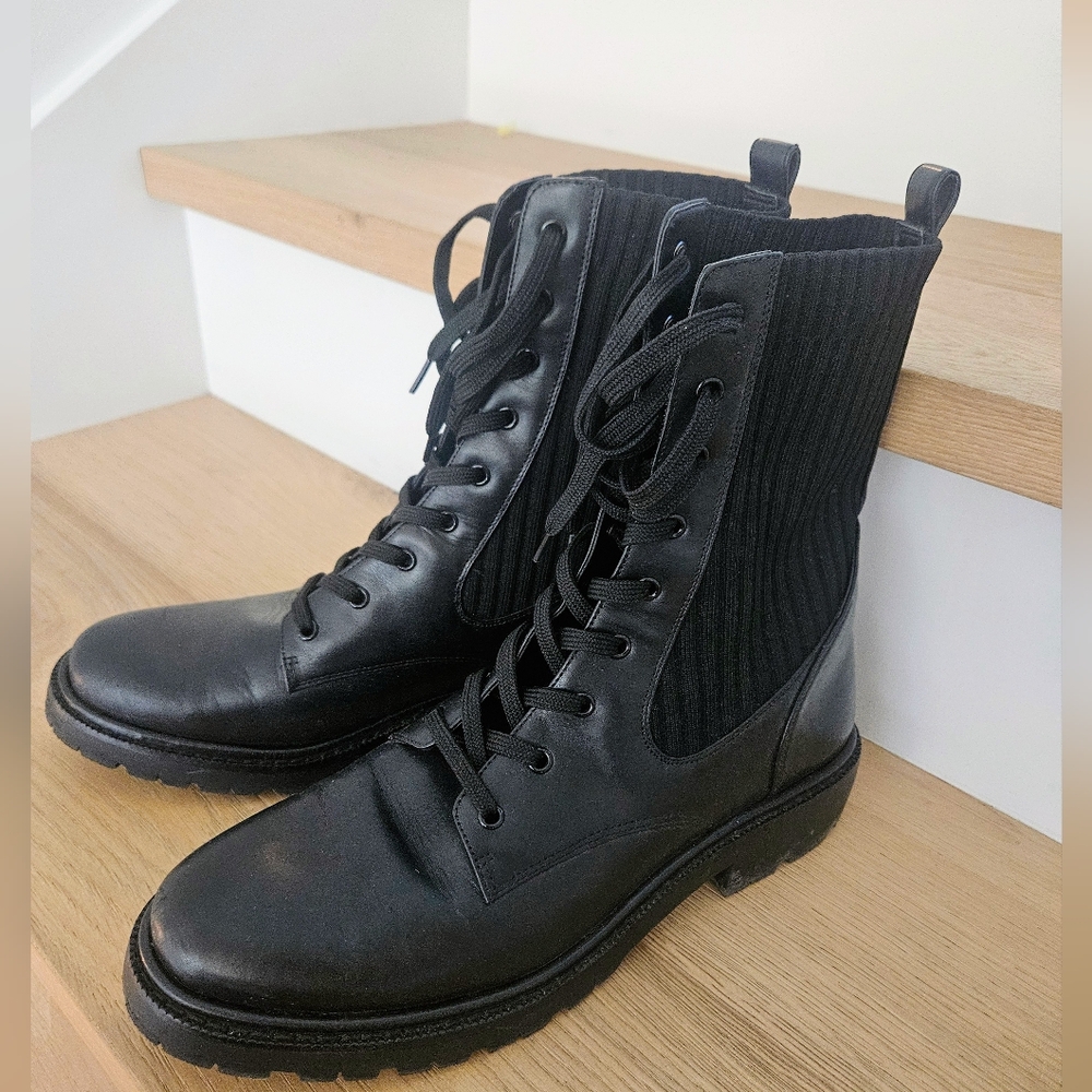 Sam Edelman Black Women's Lace-Up Boots Size 11M